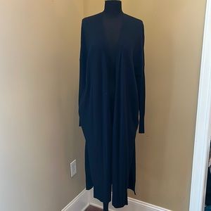 pure DKNY- Long Sleeve Cotton Black Duster Cardigan